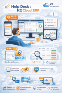 Help Desk в K2 ERP: K2 ERP проти 1С/BAS — що отримує бізнес