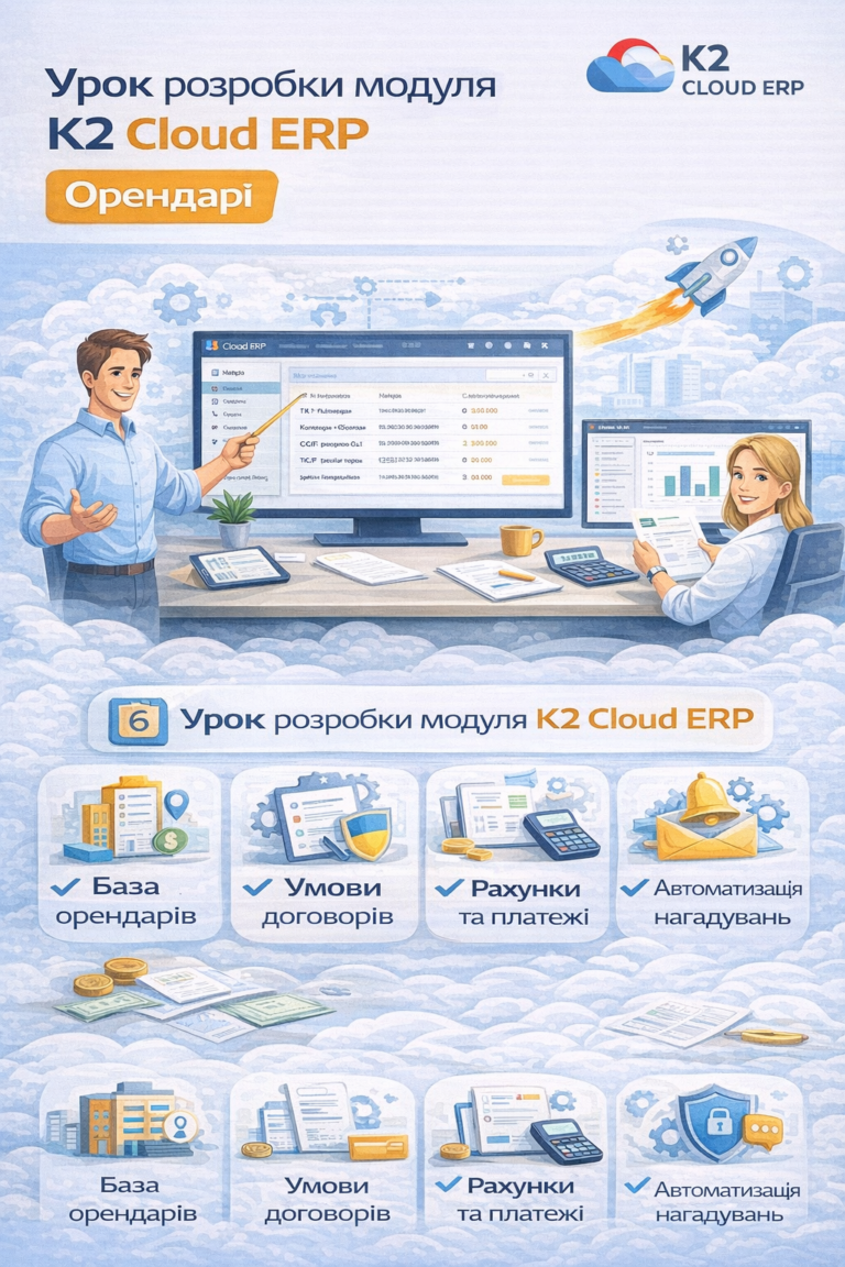 Швидка розробка в K2 ERP. Розділ системи Орендарі