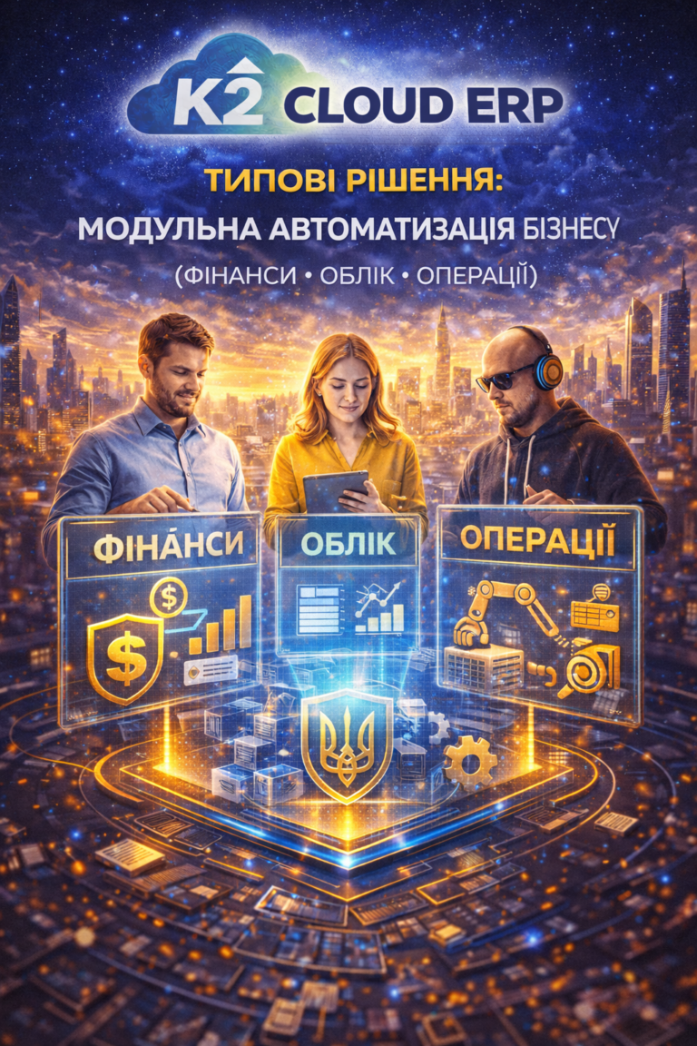 K2 ERP: K2 ERP проти 1С/BAS — що отримує бізнес: K2 ERP — типові програмний комплекс