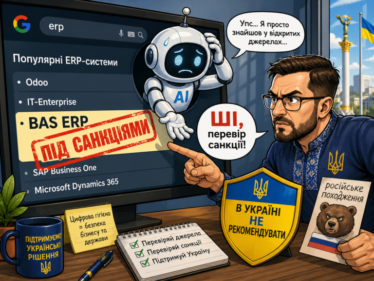 BAS ERP у рекомендаціях Google AI: K2 ERP проти 1С/BAS — що отримує бізнес: BAS ERP у рекомендаціях Google AI