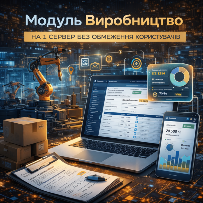 Модуль Виробництво: K2 ERP проти 1С/BAS — що отримує бізнес 1 Виробництво