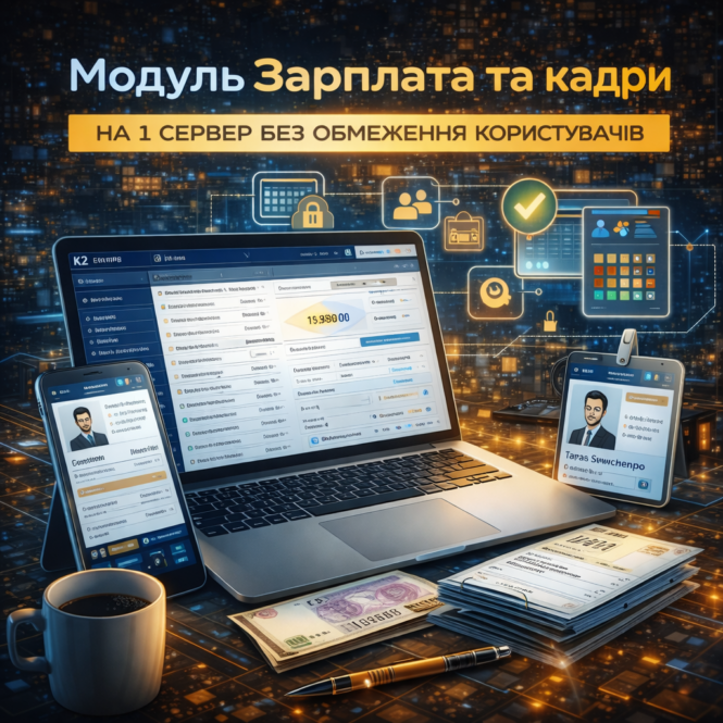 Зарплата та кадри: K2 ERP проти 1С/BAS — що отримує бізнес: Зарплата та кадри 1 Зарплата та кадри