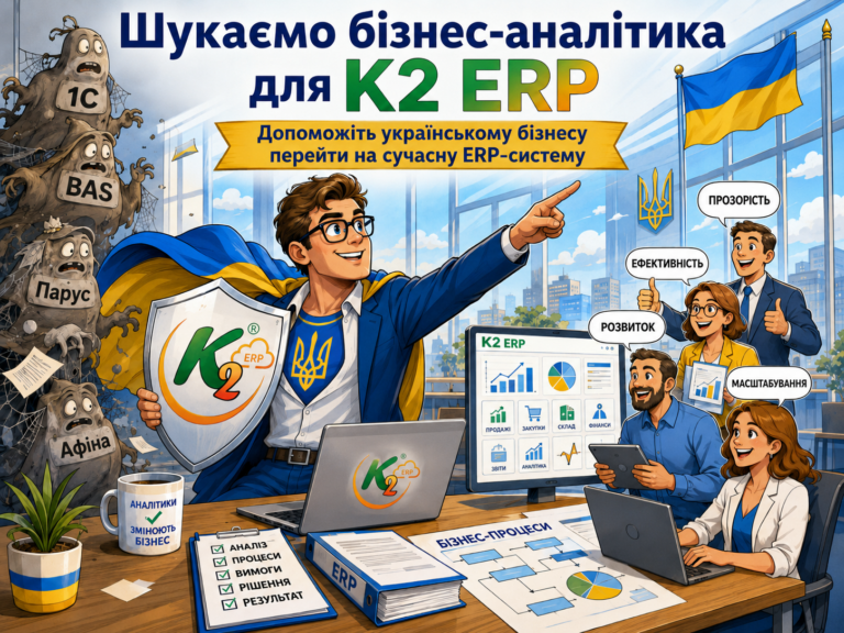 Бізнес-аналітик / Функціональний консультант ERP: K2 ERP проти 1С/BAS — що отримує бізнес: Господарська одиниця-аналітик / Функціон