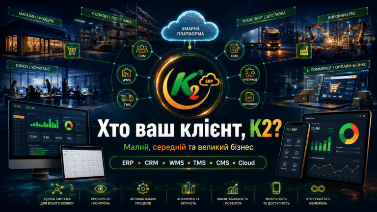 Хто ваш клієнт, K2: K2 ERP проти 1С/BAS — що отримує бізнес