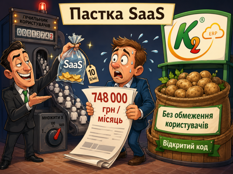 Пастка SaaS-систем: K2 ERP проти 1С/BAS — що отримує бізнес: Пастка SaaS-систем